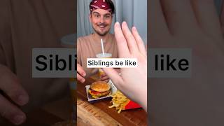 How to help your sibling with BURGER and FRIES properly😁❤️🍔🍟 CHEFKOUDY [upl. by Jarin355]