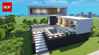 Modern house  Minecraft tutorial [upl. by Yrellav]