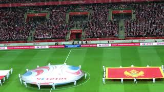 Hymn Czarnogóry Mecz PolskaCzarnogóra 08102017 Montenegro anthem [upl. by Cloe556]