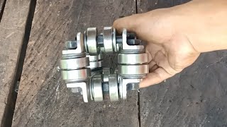 Making a Linear Sliding Roller Bearing With Cutting Grinder Anglegrinderbearingslidingguide [upl. by Aimat]