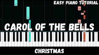 Christmas  Carol of the Bells Easy Piano Tutorial [upl. by Patnode]