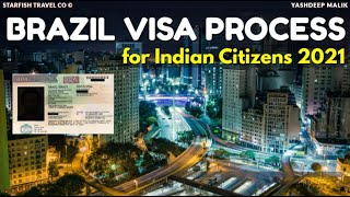 Brazil Visa 2021 for India Citizens  How To Apply  Documents Required  In Hindi  हिंदी में [upl. by Kapeed]