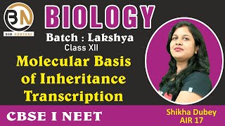 MOLECULAR BASIS OF INHERITANCETRANSCRIPTION CLASS XII BIOLOGY NEET 2025 LAKSHTYA BATCH [upl. by Ylyl]