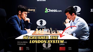 Ding Liren crushed Alireza Firouzjas London System I Goldmoney Asian Rapid Prelims 2021 [upl. by Gonnella]