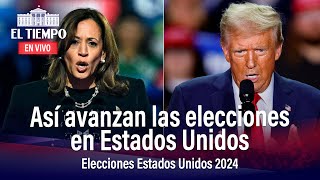 En VIVOAsí avanzan las elecciones presidenciales en Estados Unidos ¿qué está en juego  El Tiempo [upl. by Eisak657]