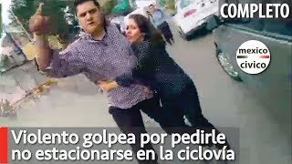 Violento golpea por pedirle no estacionarse en la ciclovia  Poder Anti Gandalla [upl. by Verina]