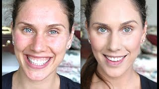 HO WTO AntiRedness Foundation Routine Cover Rosacea Acne Cover A Sunburn With Makeup Etc [upl. by Aneloc]