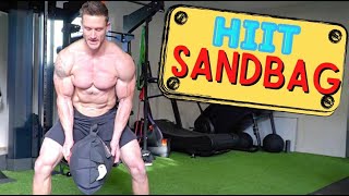 Try This Full Body SANDBAG HIIT Workout new moves [upl. by Skerl885]