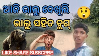 ଆଜି ଭାଲୁ ସହିତ ବ୍ଲଗ୍ କରିଲି। Mahendravlog007 Mahendra Vlog Aji Bhalu Dekili Rasta re [upl. by Caritta]