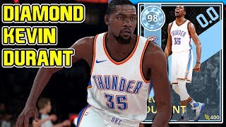 DIAMOND KEVIN DURANT 48PT GAMEPLAY BEST CARD HES UNSTOPPABLE NBA 2k18 MYTEAM [upl. by Oiretule361]