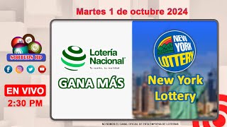 Lotería Nacional Gana Más y New York Lottery en VIVO │Martes 1 de octubre 2024 – 230 PM [upl. by Dougy]