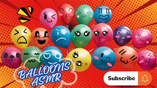 ASMR BALLOON STRETCHING SOUND EFFECT VIDEO EXPERIMENT Play Balloon Slime  Squeezing Emoji Balloons [upl. by Romine]