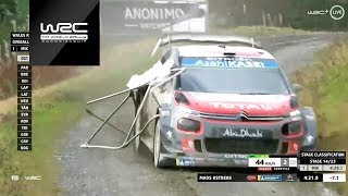 WRC  Wales Rally GB 2018 Mads Østberg vs banner 😲 [upl. by Lodi]