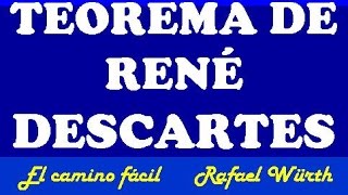 TEOREMA DE DESCARTES  POLINOMIOS  Demostración y ejemplos VERÁS QUE ES FÁCIL [upl. by Eiraminot]