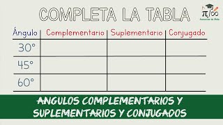 Ángulos complementarios y suplementarios SECUNDARIA Y PREPARATORIA  PARTE 2 [upl. by Hamo]