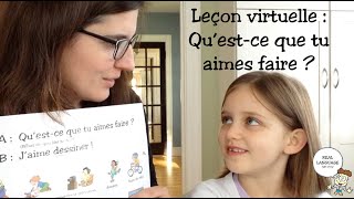 Leçon virtuelle Quest ce que tu aimes faire  RLRA [upl. by Lemon]