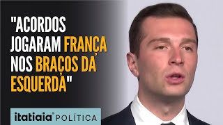 BARDELLA LÃDER DA EXTREMA DIREITA CULPA MACRON POR DERROTA NA FRANÃ‡A [upl. by Aicilaf]