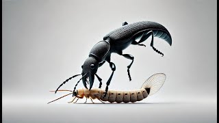 The Ruthless Hunter The Devils Coach Horse Beetle vs Moth Larva [upl. by Epifano]