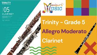 Trinity  Clarinet  Gr5  Allegro Moderato 100bpm [upl. by Eileek]