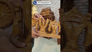 Wooden Home Temple Design reels ytshorts mandir [upl. by Sirovaj]