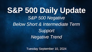 SampP 500 Daily Market Update for Tuesday September 10 2024 [upl. by Nitsyrk]