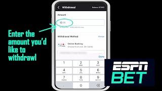 How to make a withdrawaltransfer money OUT of the ESPN BET Sportsbook App  2024 [upl. by Leahpar]