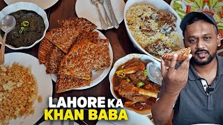 LAHORE  BEST QEEMAY WALAY NAAN  BUN PLUSTER  KHAN BABA RESTAURANT  HUGE MENU  Street Food PK [upl. by Anavoig]