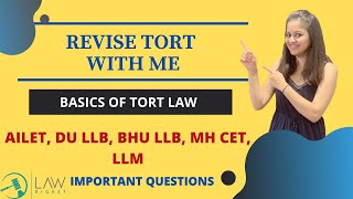 Tort Revision P1  Basics of Tort Law  DU LLB AILET BHU MH CET LLM [upl. by Perreault]