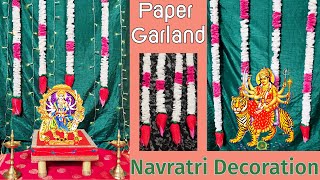 Paper Garland Ideas  Navratri Decoration Idea  Diwali Decoration  Festival Decoration Ideas [upl. by Nibbs]