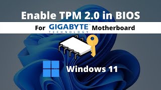 How to Enable TPM 20 in GIGABYTE BIOS Intel [upl. by Yecrad831]