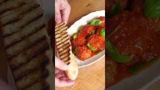 🌶️🍅 MORTADELLA MEATBALLS SMOKED MOZZARELLA ARRABIATA 🍅🌶️ italianfood meatballs asmr cooking [upl. by Ophelie53]