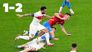 Czech Republic vs Turkey 12  Goals Calhanoglu Soucek Tosun [upl. by Selim]