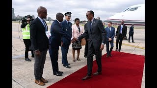 Arrival of Paul Kagame President of Rwanda [upl. by Nnayr539]