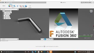 Fusion 360 training  3D design Allen key [upl. by Nilyak]