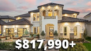 INSIDE A ULTRA LUXURY MEDITERRANEAN MODEL HOME IN AUSTIN TEXAS  817k 4 Bed 3 Bath3424 SqFt [upl. by Becket]