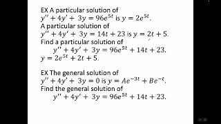 Method of Undetermined Coefficients Superposition Approach Sums of Functions [upl. by Narej]