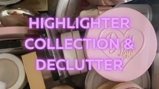 Highlighter Collection amp Declutter💖 [upl. by Nylavad]