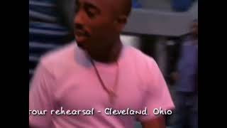 2Pac amp Outlawz  Rehearsal for Gund Arena performance in Cleveland OH Snippet [upl. by Sosthenna731]