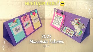 MUHTEÅEM OLDUâ—HEM DE Ã‡Ä°FT TARAFLIğŸ¤© EL YAPIMI 2022 MASAÃœSTÃœ TAKVÄ°MÄ° ğŸ“… ğŸ“† [upl. by Dihgirb]