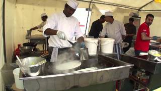 Indian Street Food  Sarasass Masala Dosa Mela London UK 4th Sept 2011 1 [upl. by Nehte593]