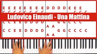 Una Mattina Piano  How to Play Ludovico Einaudi Una Mattina Piano Tutorial [upl. by Aicirtel]