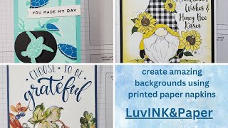 Create Amazing Backgrounds Using Printed Paper Napkins [upl. by Dalis]