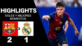 BARCELONA vs REAL MADRID 21  RESUMEN y GOLES  AMISTOSO 2024 [upl. by Behah]