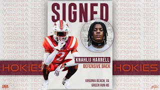 Knahlij Harrell Signs With Virginia Tech [upl. by Harelda]