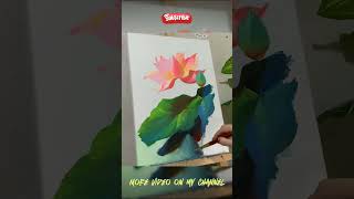 Acrylic painting  Lotus flower shortvideo acrylicpainting short shorts アクリル画 [upl. by Angi234]