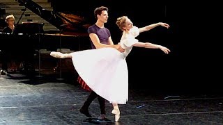 Léonore Baulac amp Germain Louvet étoiles de lOpéra de Paris  La Sylphide répétition rehearsal [upl. by Eutnoj]