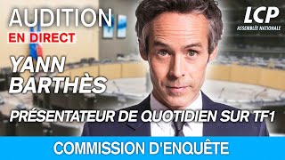 Yann Barthès  audition devant la commission denquête sur les fréquences TNT [upl. by Etak]