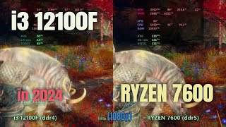 i3 12100f vs Ryzen 7600  DDR5 RAM in 2024 [upl. by Smukler]