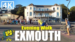 EXMOUTH Devon UK August 2022  Town Centre amp Seafront  4K Walking Tour [upl. by Aehsal]