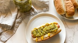 Homemade Hot Dog Relish Recipe [upl. by Arocahs]